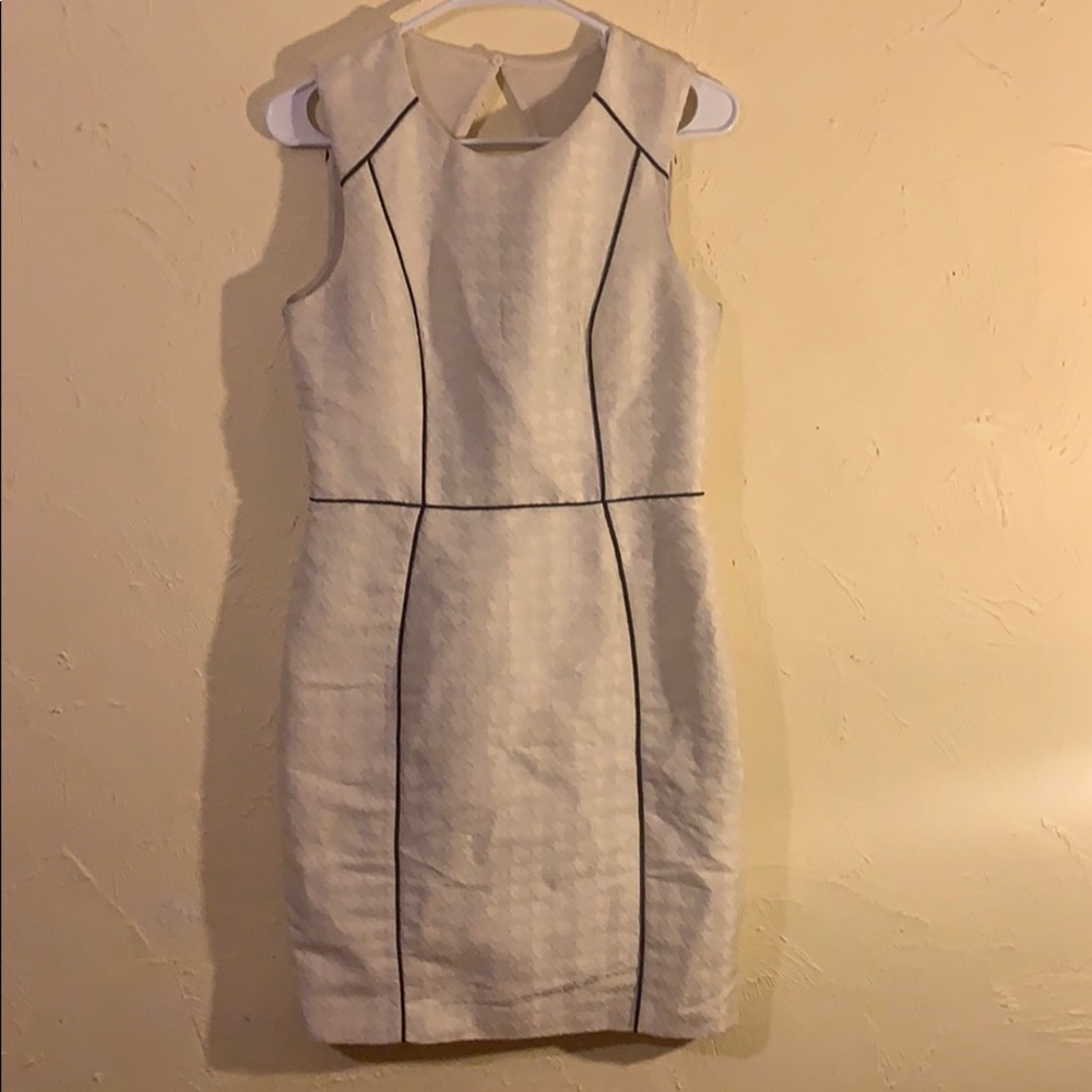 Cream Houndstooth Dress